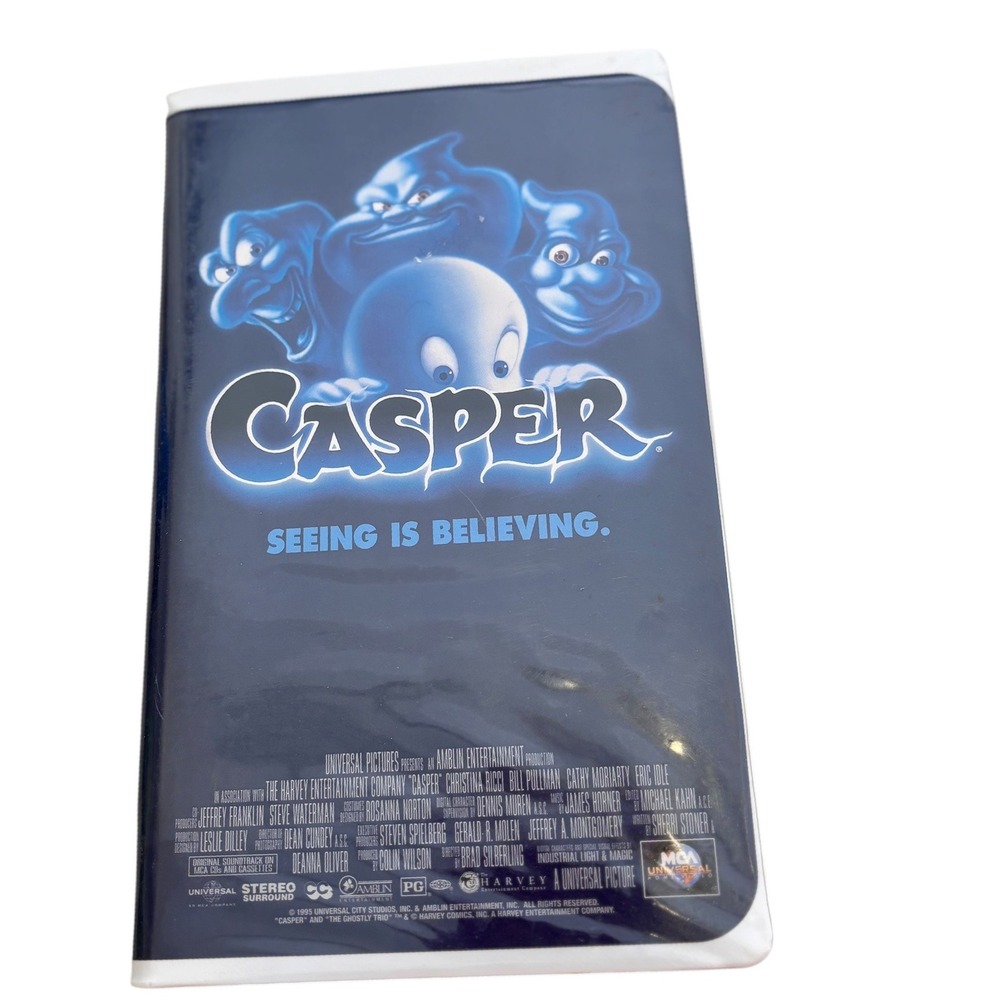Casper VHS 1995 Universal Pictures Christina Ricci Bill Pullman‎ Clamshell Case